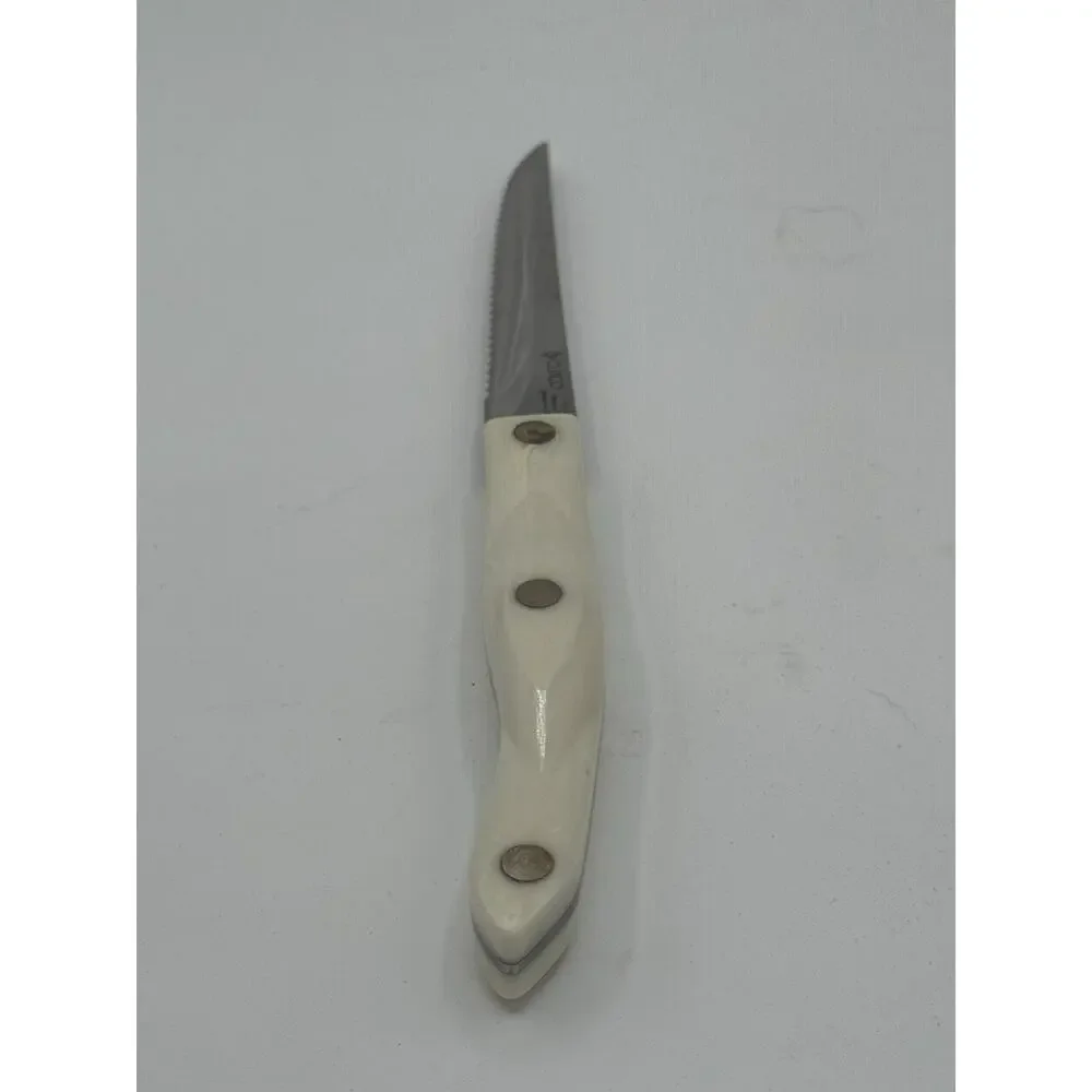 Cutco 1721 Utility Trimming White Pearl Handle Serrated Edge Knife USA